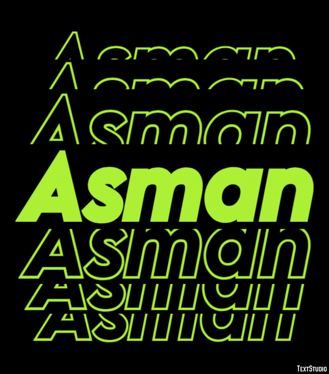 Asman Text effect
