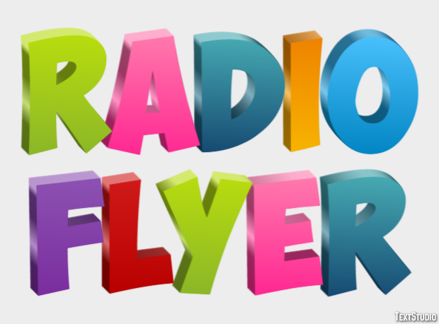 Radio Flyer Texteffekt