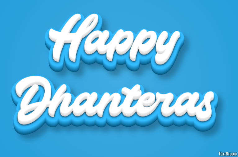 Happy Dhanteras Texteffekt