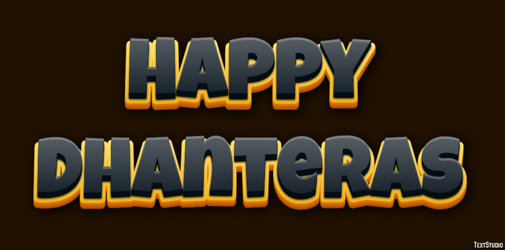 Happy Dhanteras Efecto de texto