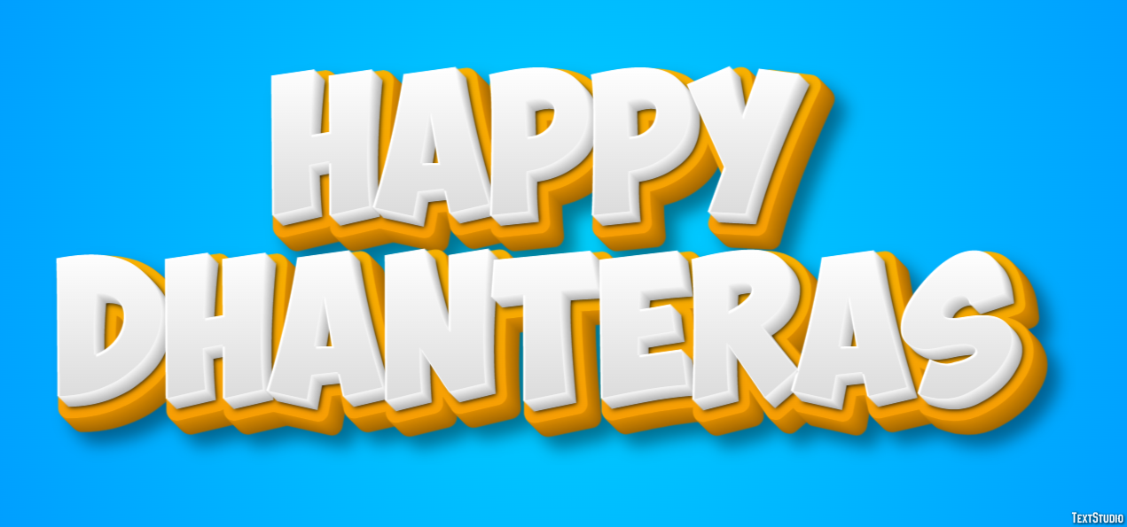Happy Dhanteras Texteffekt