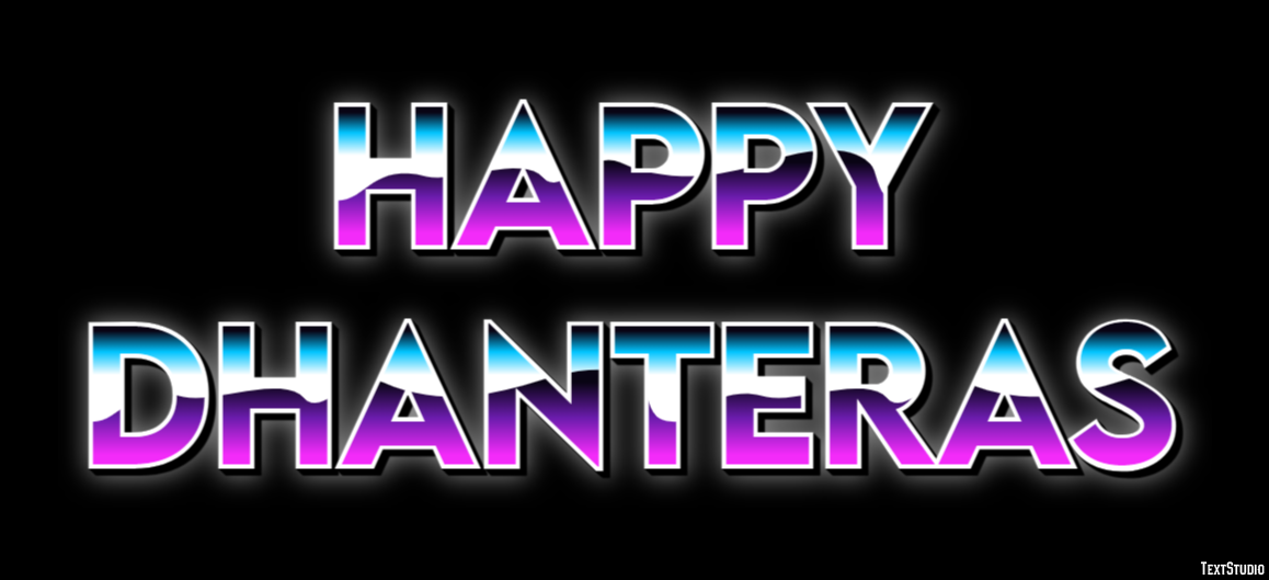 Happy Dhanteras テキスト効果