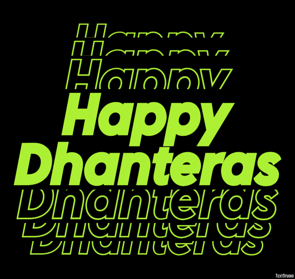 Happy Dhanteras Effetto testo