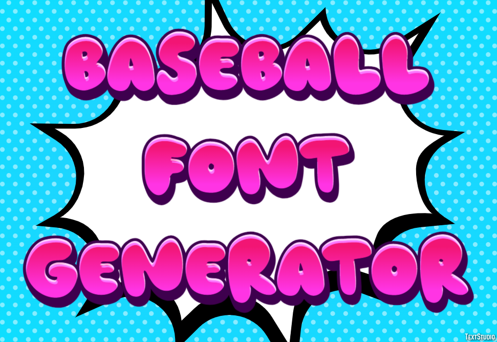 Baseball Font Generator Effetto testo