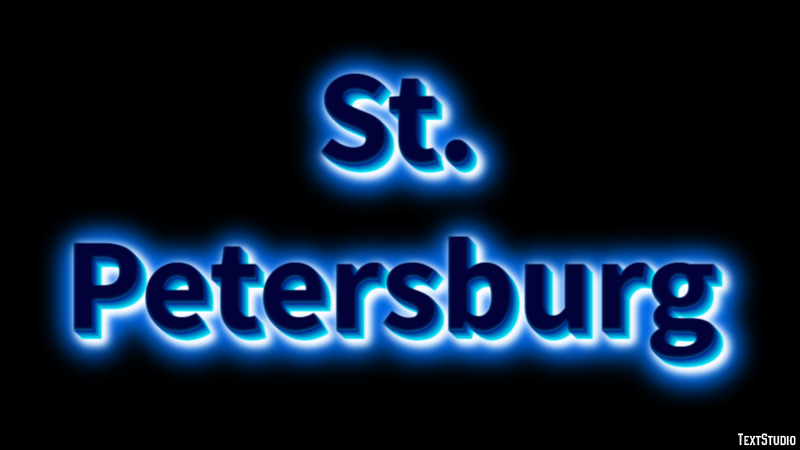 St. Petersburg Efeito de texto
