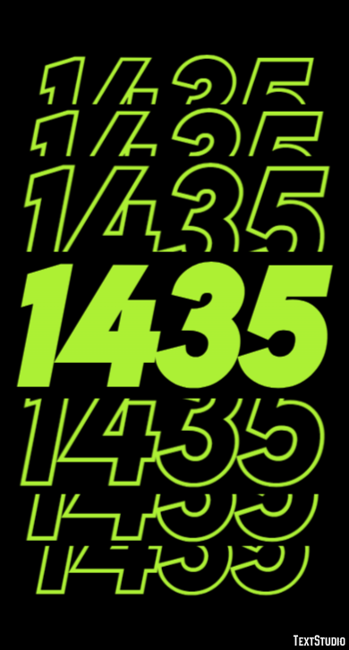 1435 Tekst Effect