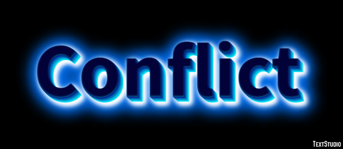 Conflict Text Effect