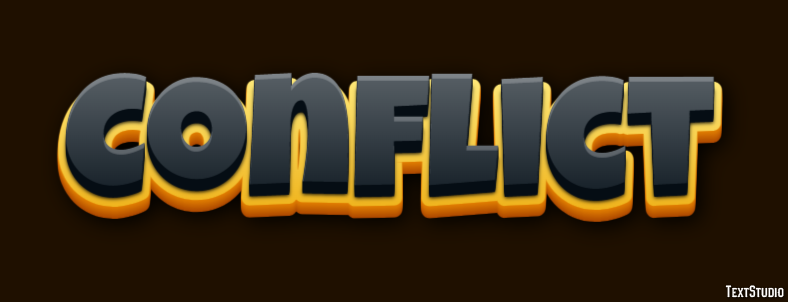 Conflict Text Effect