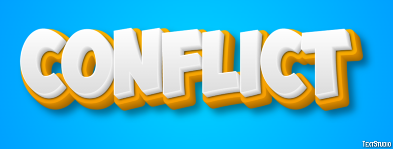 Conflict Text Effect