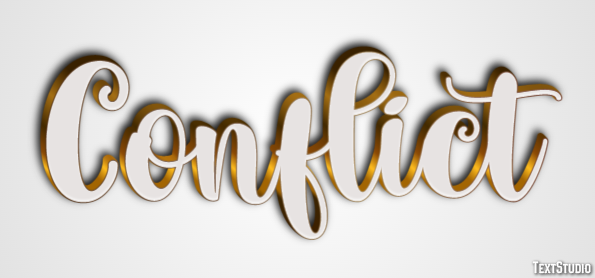 Conflict Text Effect