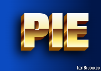 Pie Эффект текста