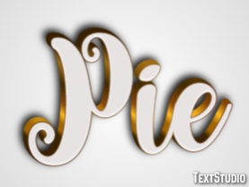 Pie Effet de texte