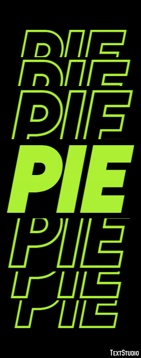 Pie Texteffekt