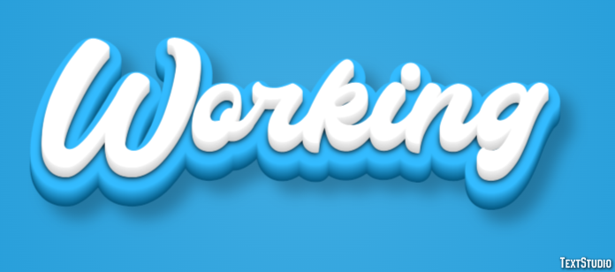 Working Text Effect