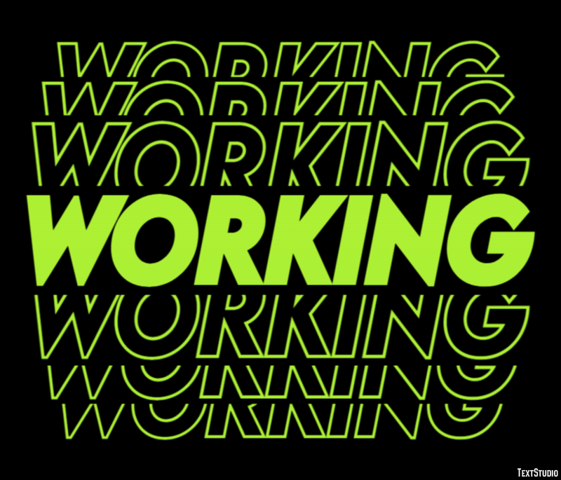 Working Text Effect