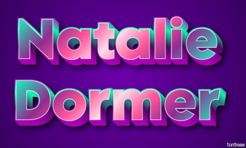 Natalie Dormer Text effect