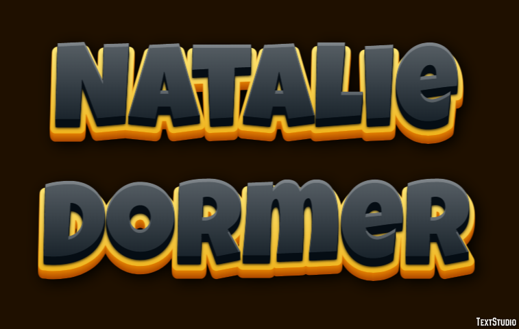 Natalie Dormer Text effect