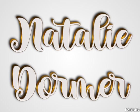 Natalie Dormer Text effect