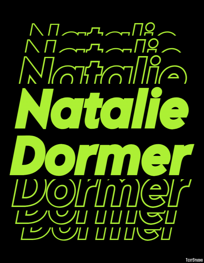 Natalie Dormer Text effect