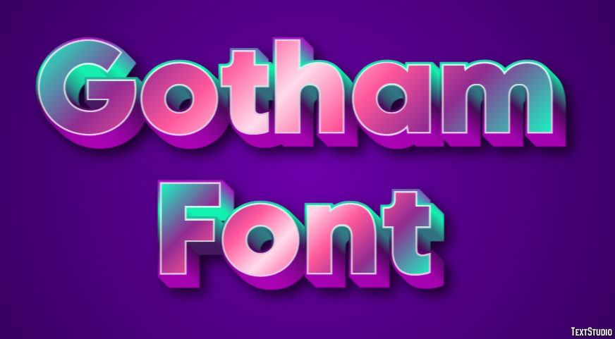 Gotham Font テキスト効果