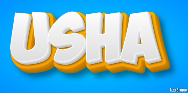 Usha Text Effect
