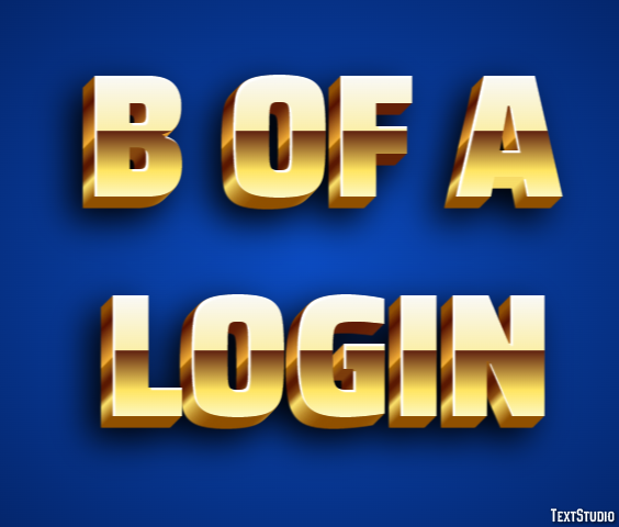 B Of A Login Effetto testo