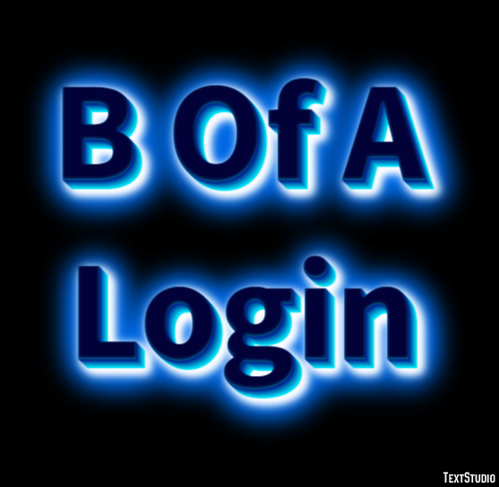 B Of A Login Effetto testo