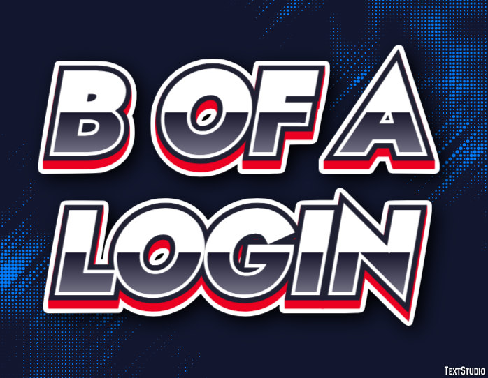 B Of A Login Effetto testo