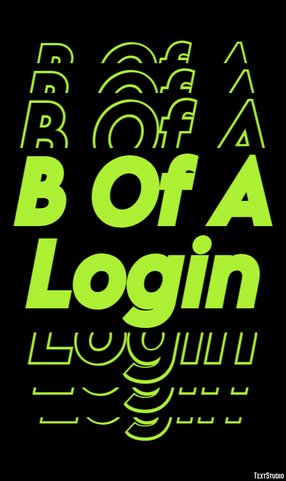 B Of A Login Effet de Texte