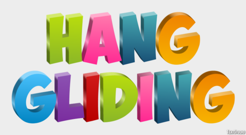 Hang Gliding Text effect