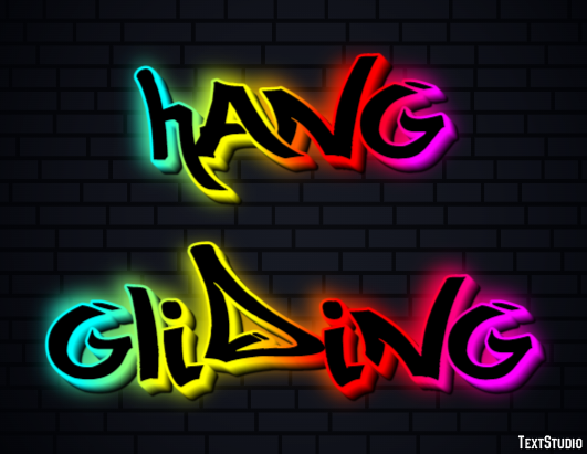 Hang Gliding Text effect