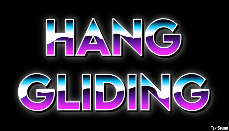 Hang Gliding Text effect