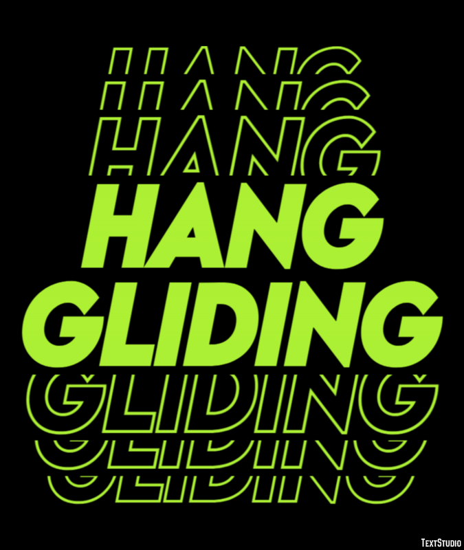 Hang Gliding Text effect