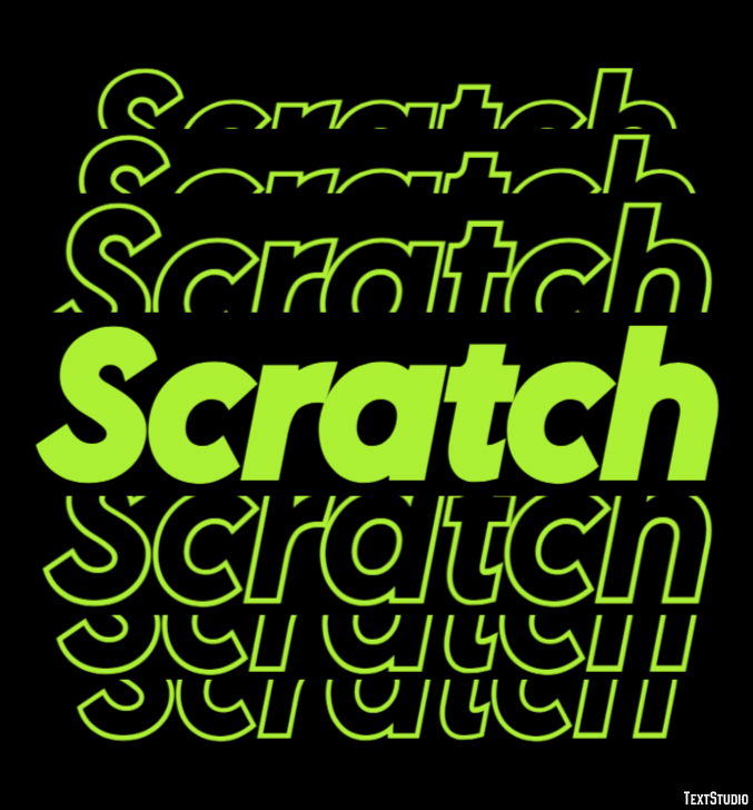 Scratch Texteffekt