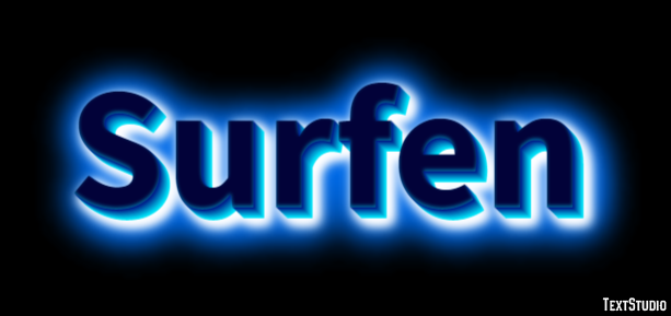 Surfen Text effect