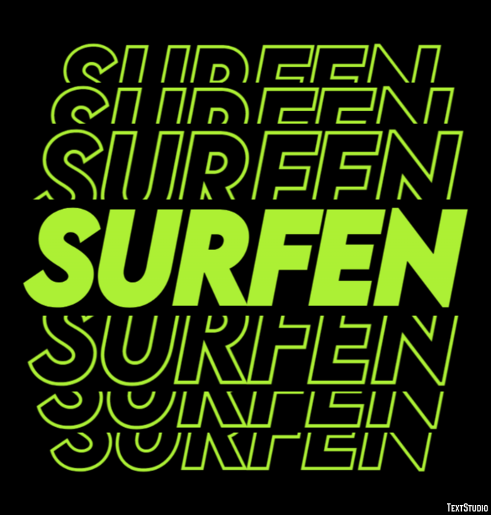 Surfen Efekt tekstowy