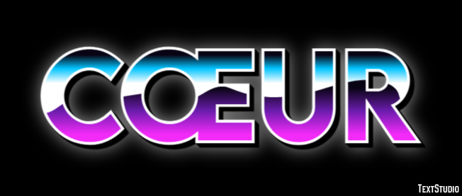 Cœur Efeito de texto