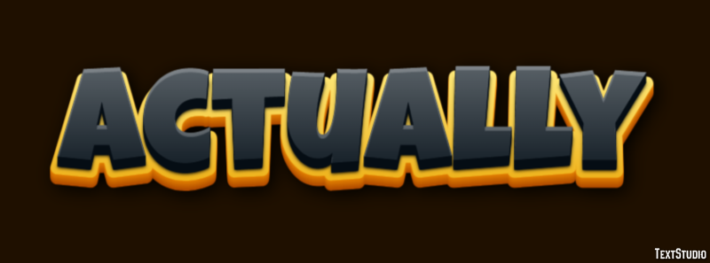 Actually Text Effect