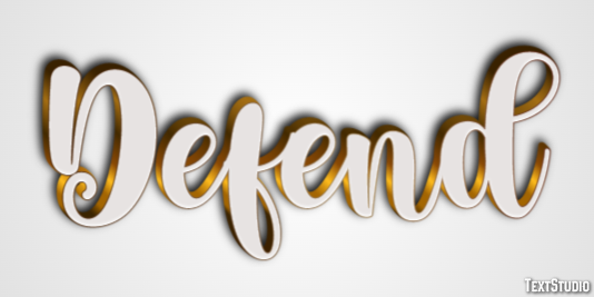 Defend Text Effect