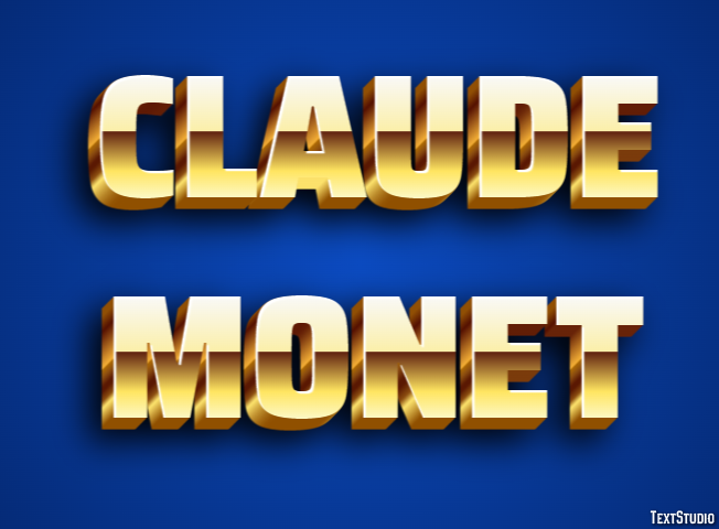 Claude Monet Efecto de Texto