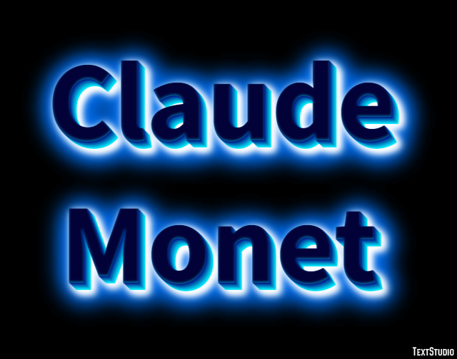 Claude Monet Efecto de Texto