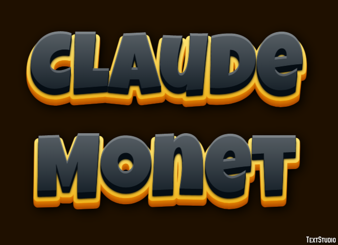 Claude Monet Efecto de Texto