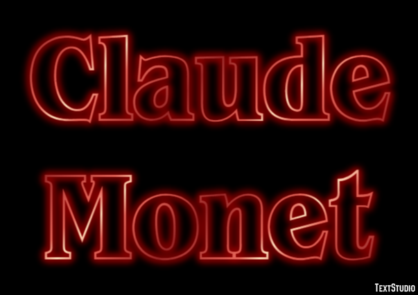 Claude Monet Efecto de Texto