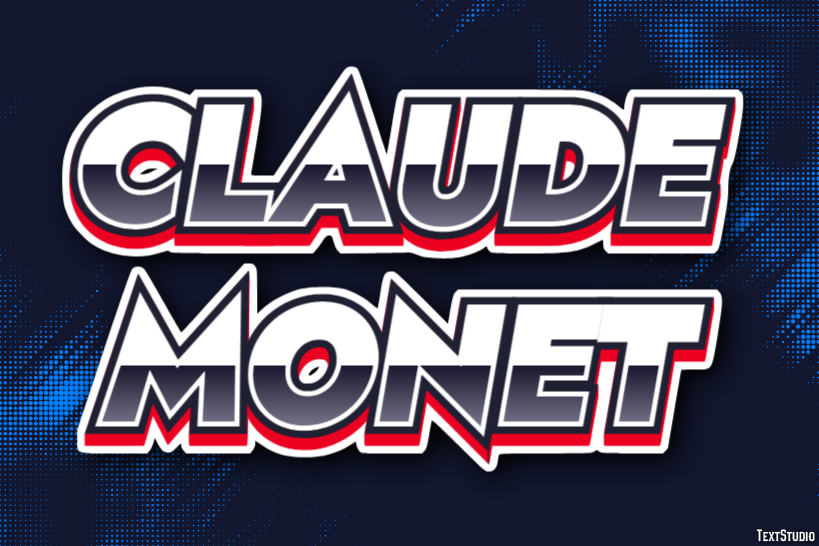 Claude Monet テキスト効果