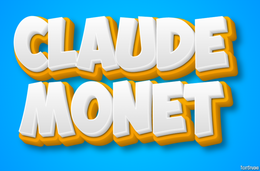 Claude Monet Efecto de Texto