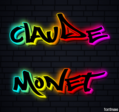 Claude Monet Text effect