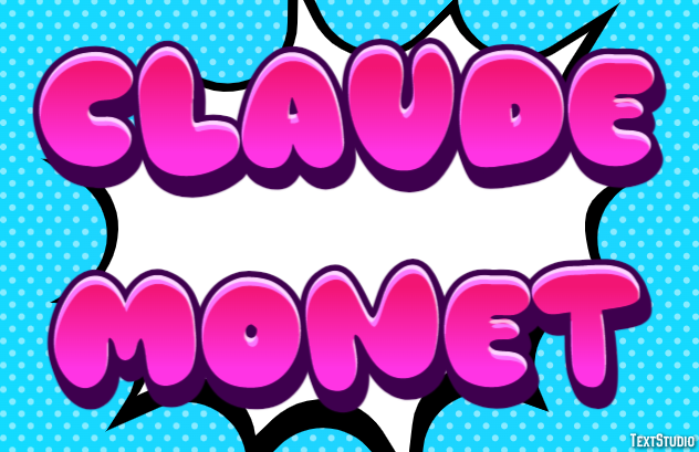 Claude Monet テキスト効果