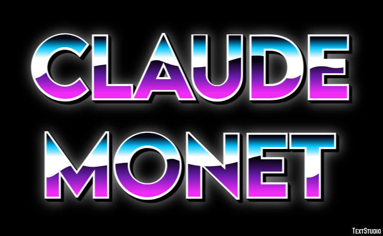 Claude Monet Efeito de texto