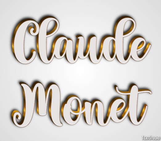 Claude Monet Text Effect