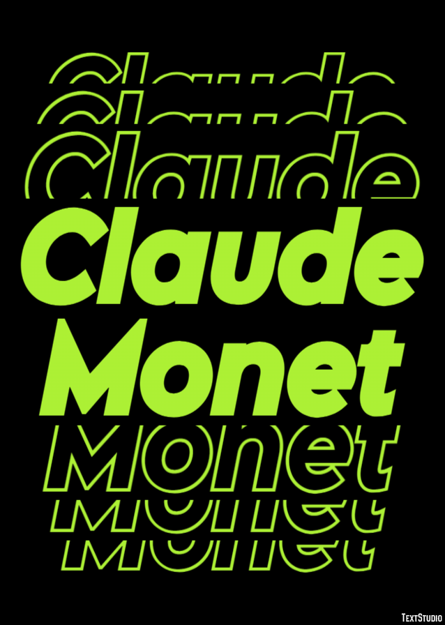Claude Monet Efeito de texto